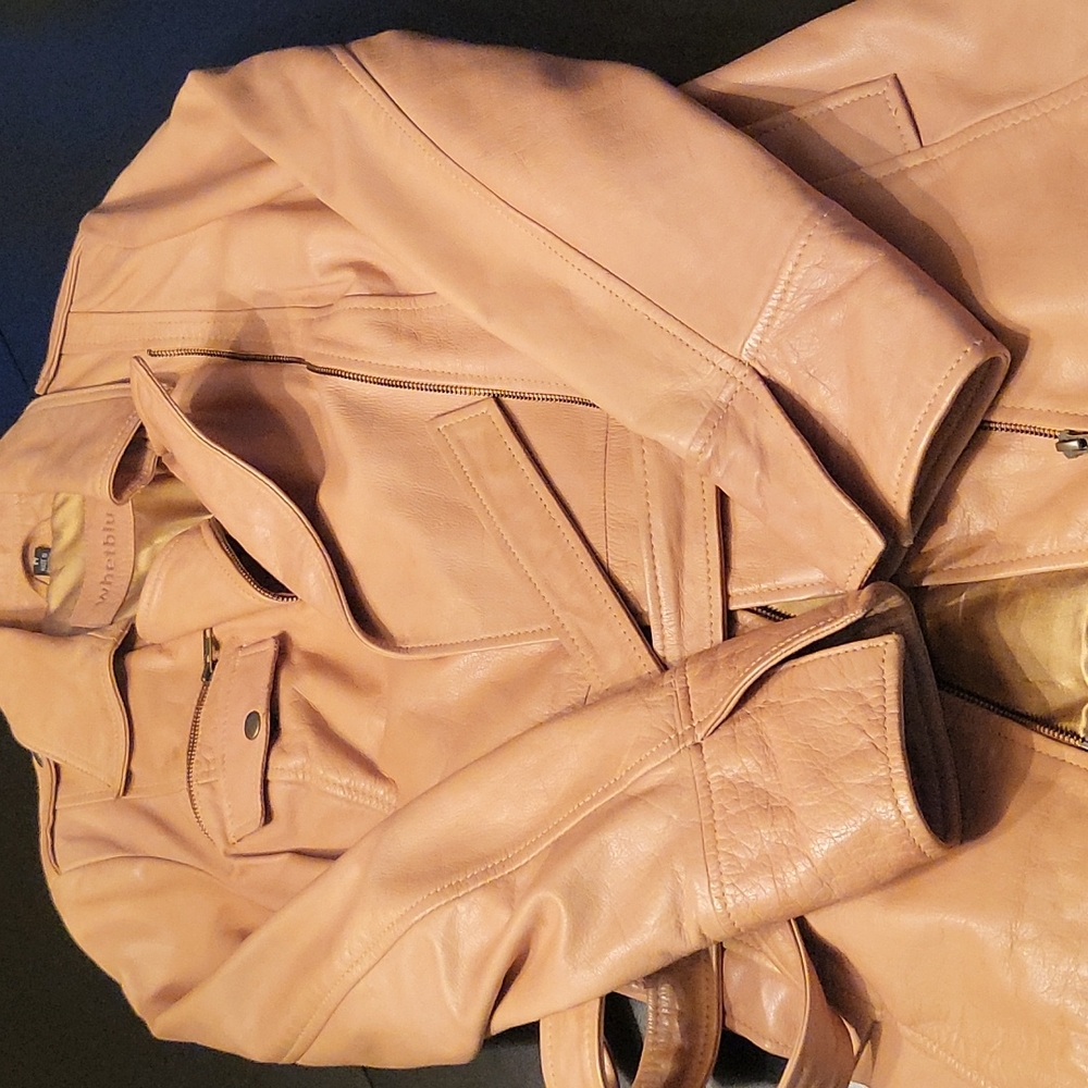 Blonde authentic leather jacket